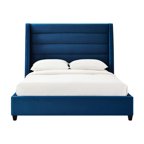 Koah Navy Velvet Bed in Queen Model: TOV-B6327
