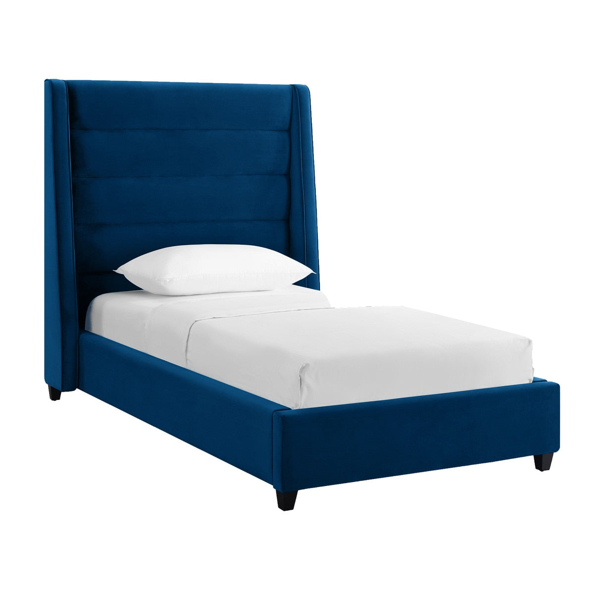 Koah Navy Velvet Bed in Twin Model: TOV-B6328