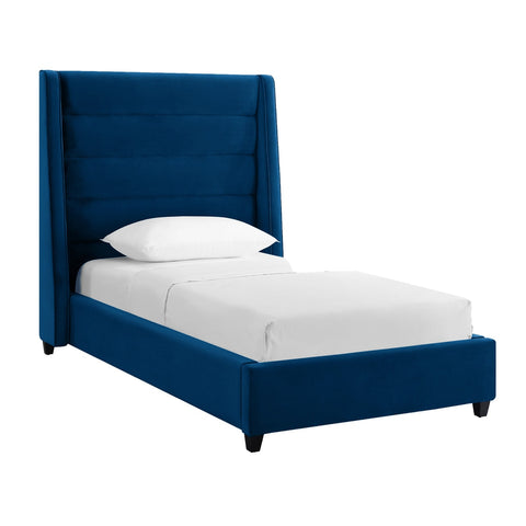 Koah Navy Velvet Bed in Twin Model: TOV-B6328