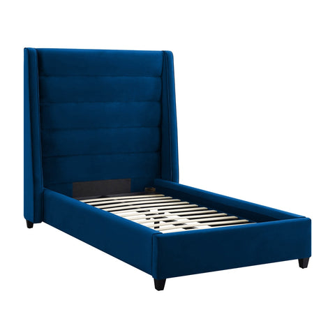 Koah Navy Velvet Bed in Twin Model: TOV-B6328