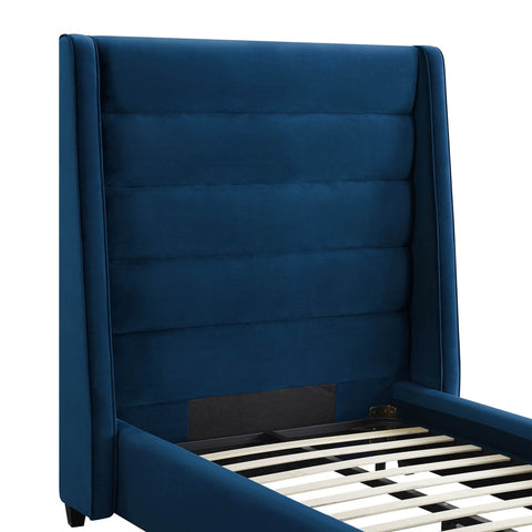 Koah Navy Velvet Bed in Twin Model: TOV-B6328