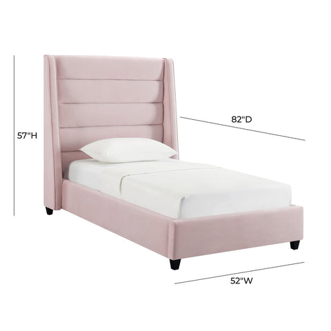 Koah Blush Velvet Bed in Twin Model: TOV-B6332