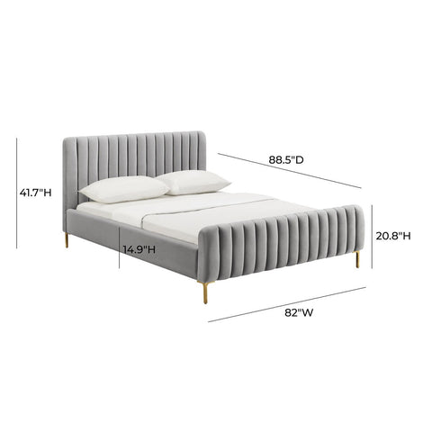 Angela Grey Bed in King Model: TOV-B6374