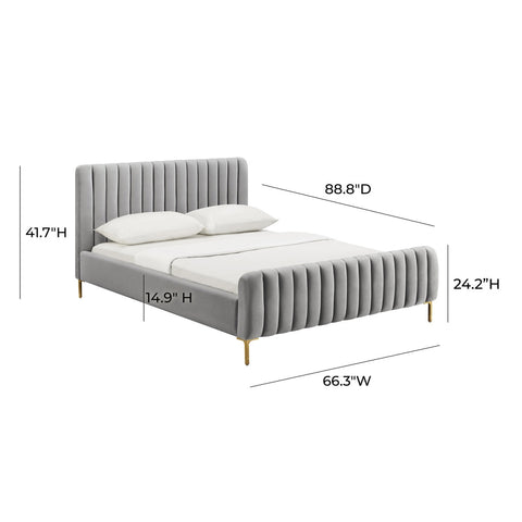 Angela Grey Bed in Queen Model: TOV-B6375