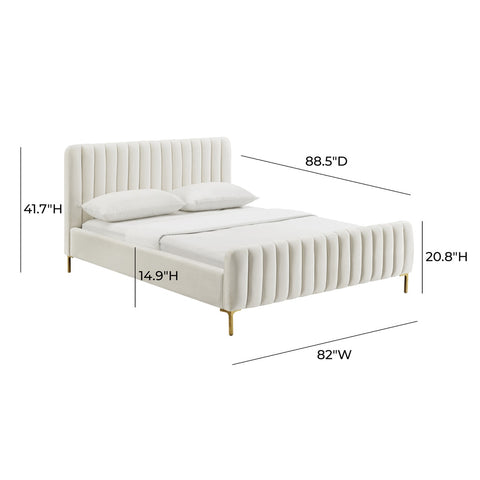 Angela Cream Bed in King Model: TOV-B6376
