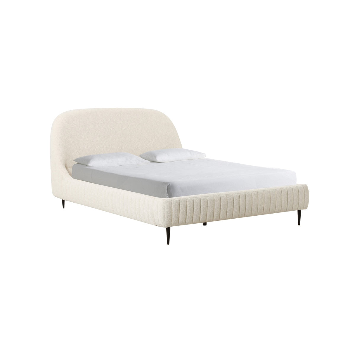 Denise Cream Boucle Bed in King Model: TOV-B68689
