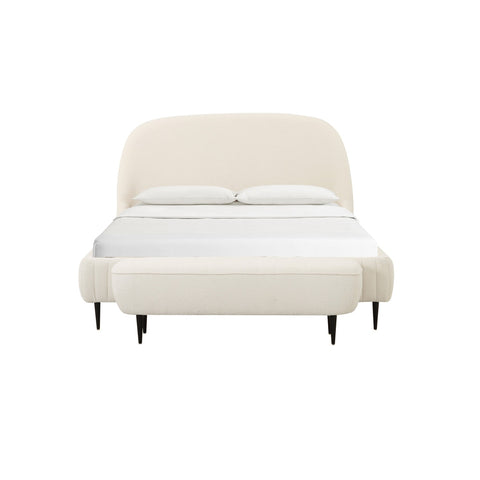 Denise Cream Boucle Bed in Queen Model: TOV-B68690
