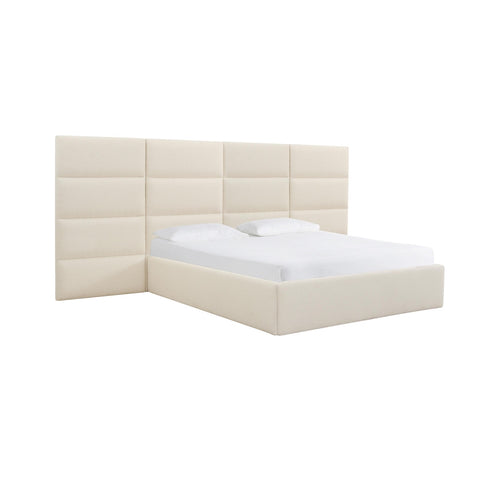 Eliana Cream Boucle King Bed Model: TOV-B68730
