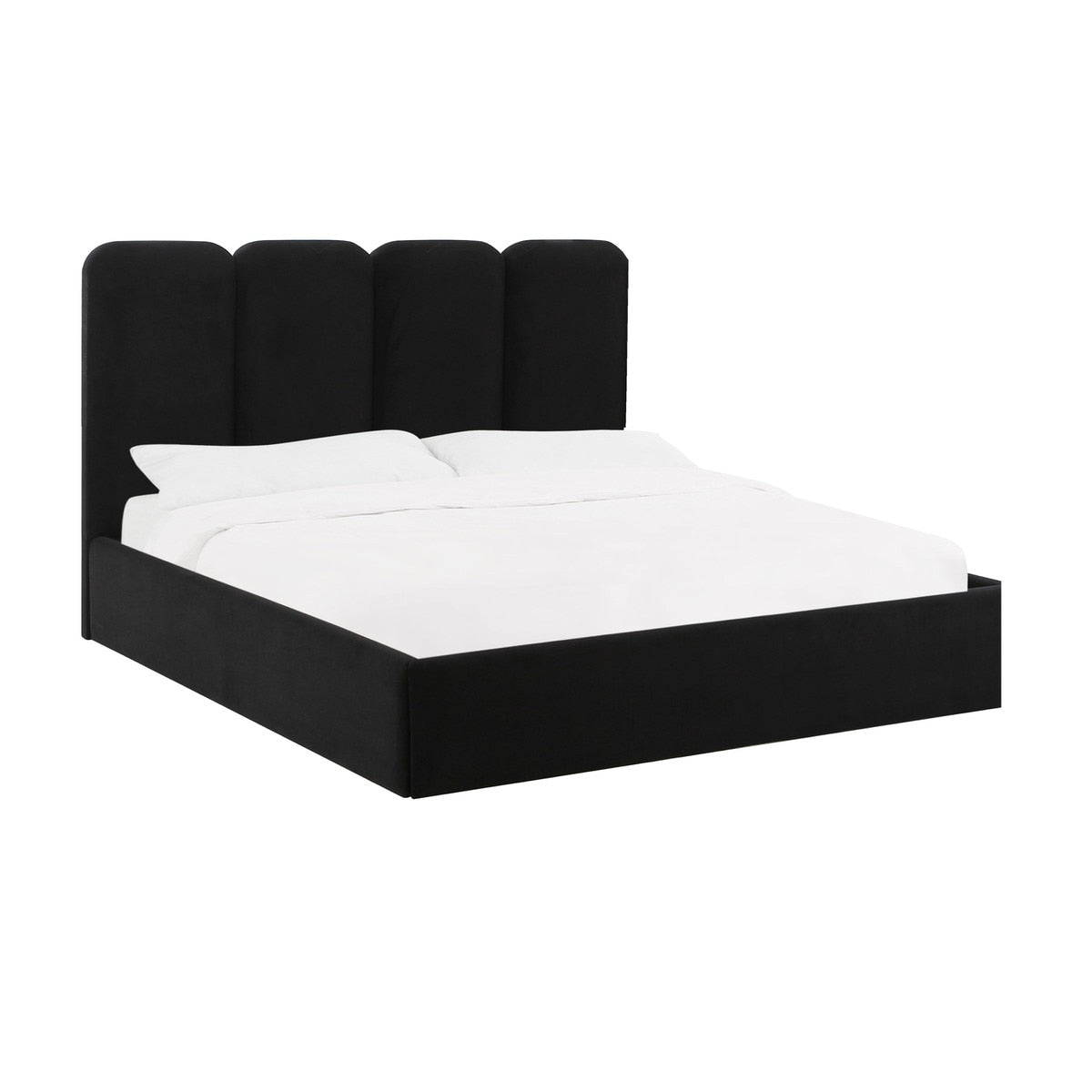 Palani Black Velvet Queen Bed Model: TOV-B68745