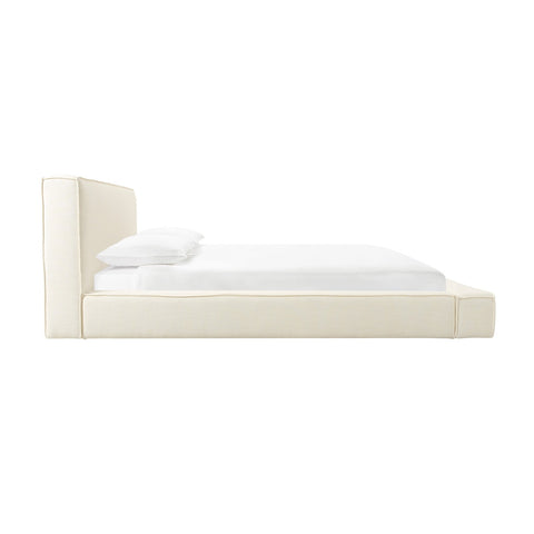Olafur Cream Linen Queen Bed Model: TOV-B68822