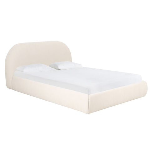 Bara Cream Textured Velvet King Bed Model: TOV-B68877