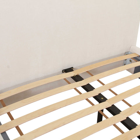 Bara Cream Textured Velvet King Bed Model: TOV-B68877