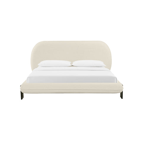 Ophelia Cream Faux Wool Queen Bed Model: TOV-B68945