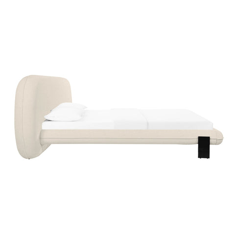 Ophelia Cream Faux Wool King Bed Model: TOV-B68946