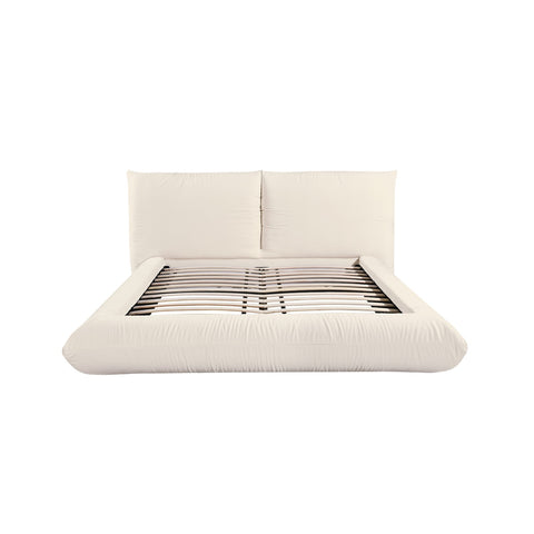 Romp Cream 100% Upcycled Linen Queen Bed Model: TOV-B68950