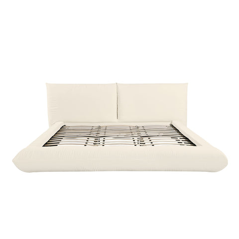Romp Cream 100% Upcycled Linen King Bed Model: TOV-B68951