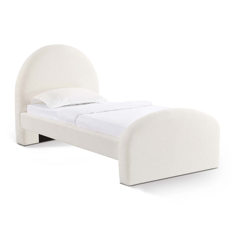 Moon Cream Boucle Twin Bed Model: TOV-B69110