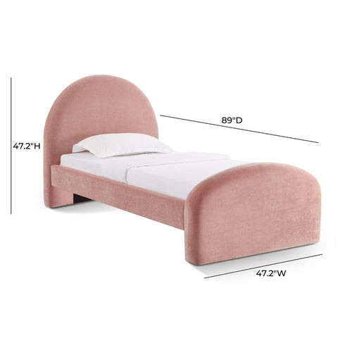 Moon Rose Upcycled Chenille Twin Bed Model: TOV-B69112