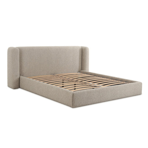 Babette Tan Boucle Queen Bed Model: TOV-B69135