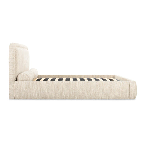 Murielle Taupe Textured Boucle Queen Bed Model: TOV-B69139