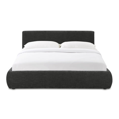 Isla Charcoal Textured Velvet Queen Bed Model: TOV-B69164
