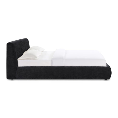Isla Charcoal Textured Velvet Queen Bed Model: TOV-B69164