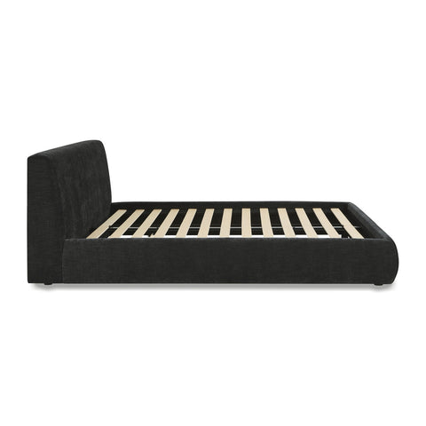 Isla Charcoal Textured Velvet Queen Bed Model: TOV-B69164