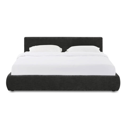 Isla Charcoal Textured Velvet King Bed Model: TOV-B69165