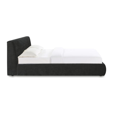 Isla Charcoal Textured Velvet King Bed Model: TOV-B69165