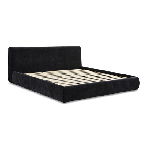Isla Charcoal Textured Velvet King Bed Model: TOV-B69165