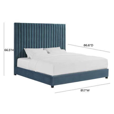 Arabelle Sea Blue Bed in King Model: TOV-B91