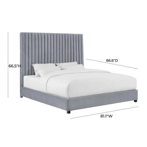 Arabelle Grey Bed in King Model: TOV-B96