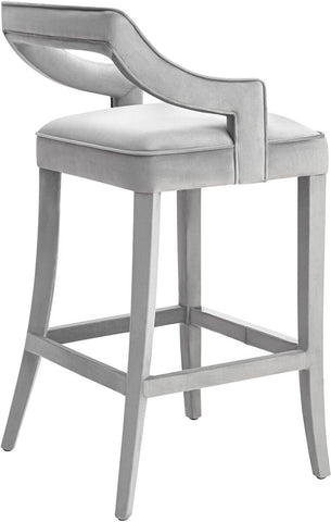 Tiffany Grey Velvet Counter Stool Model: TOV-BS20