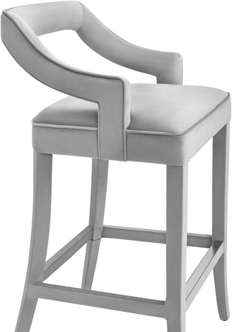 Tiffany Grey Velvet Counter Stool Model: TOV-BS20