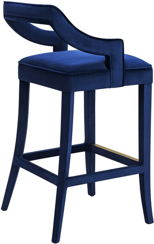 Tiffany Navy Velvet Counter Stool Model: TOV-BS22