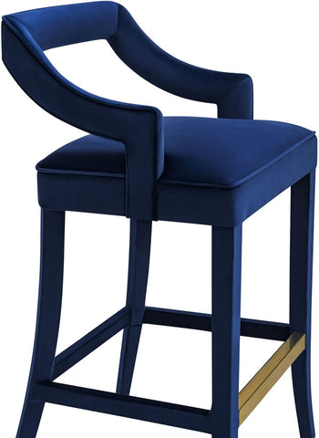 Tiffany Navy Velvet Counter Stool Model: TOV-BS22