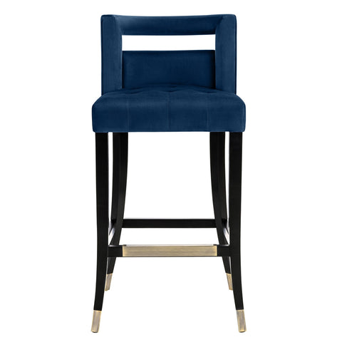 Hart Navy Velvet Bar Stool Model: TOV-BS23