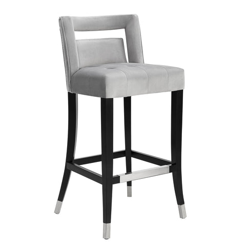 Hart Grey Velvet Bar Stool Model: TOV-BS25