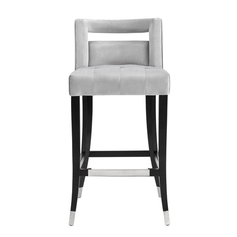 Hart Grey Velvet Bar Stool Model: TOV-BS25