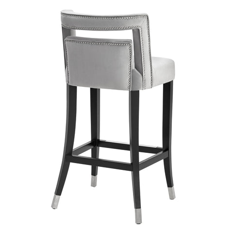 Hart Grey Velvet Bar Stool Model: TOV-BS25