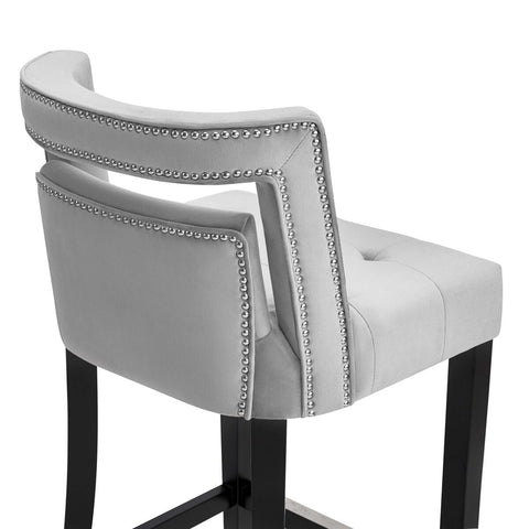 Hart Grey Velvet Bar Stool Model: TOV-BS25