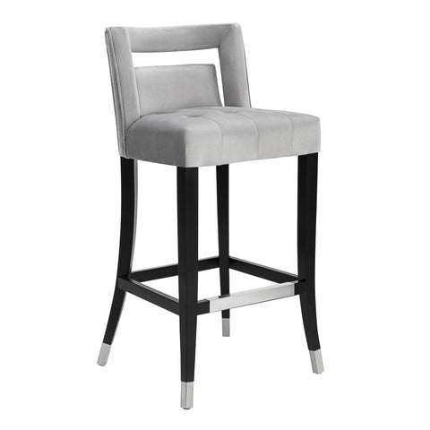 Hart Grey Velvet Counter Stool Model: TOV-BS26
