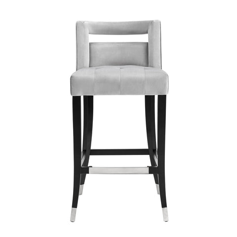 Hart Grey Velvet Counter Stool Model: TOV-BS26