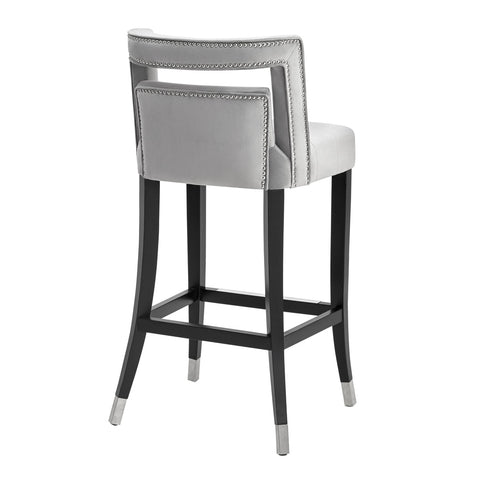 Hart Grey Velvet Counter Stool Model: TOV-BS26