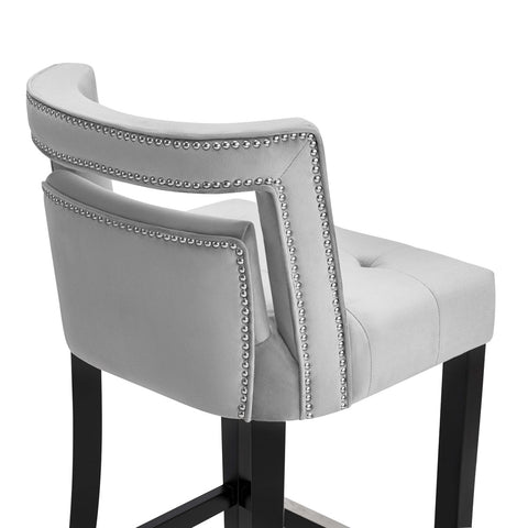 Hart Grey Velvet Counter Stool Model: TOV-BS26