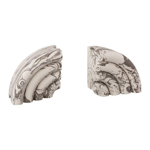 Grey Marble Bookends - Set of 2 Model: TOV-C18335