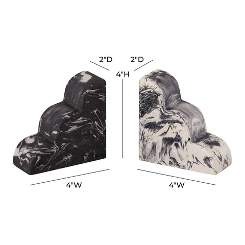 White-Black Bookends - Set of 2 Model: TOV-C18336