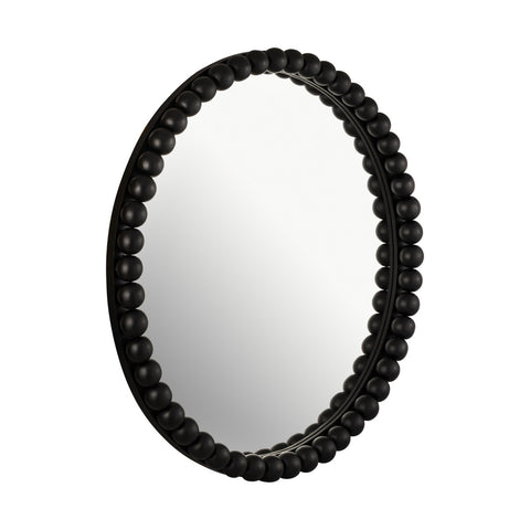 Baria Black Wooden Mirror Model: TOV-C18396