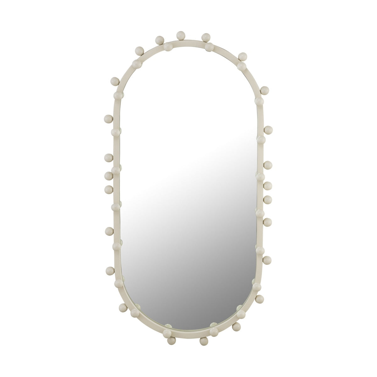Bubbles Ivory Large Oval Wall Mirror Model: TOV-C18414