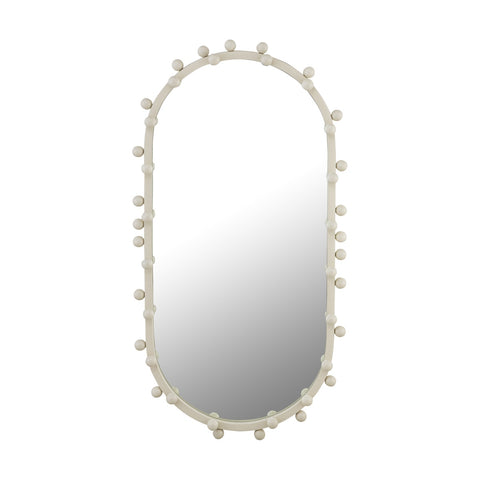 Bubbles Ivory Large Oval Wall Mirror Model: TOV-C18414